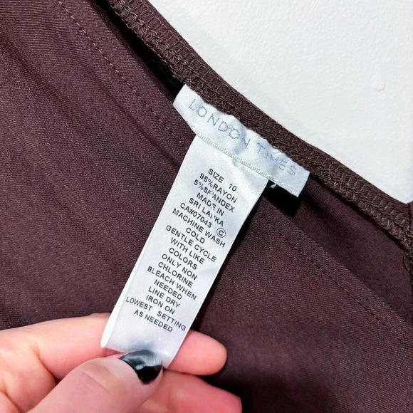 LONDON  TIMES Brown dress - Picture 5 of 7